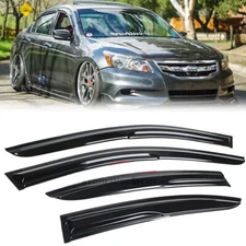 For Honda Accord 2008-2012 JDM Mugen Window Vent Visor Sun Rain Guards Deflector