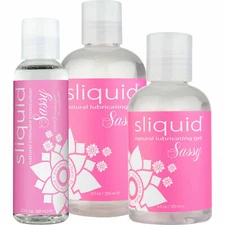 Sliquid Naturals Sassy water-based Anal Gel Lubricant 2 oz  4.2 oz  8.5 oz