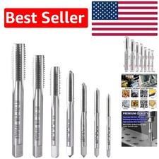 7-Piece Left-Hand Thread Tap Set - HSS for Metalworking Excellence