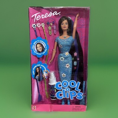 Cool Clips Barbie Teresa Brunette Latina Mattel 26427 Super Long