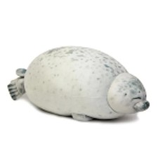 Cute Chubby Seal Plush Pillow 3D Stuffed Sea Lion Doll Sleeping Cushion Toy Gift