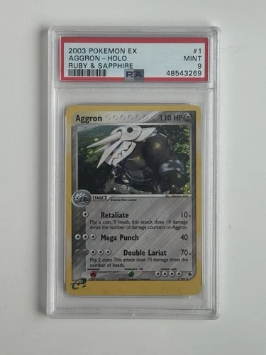 Pokemon Aggron 1/109 Ruby & Sapphire Holo E-Reader PSA 9