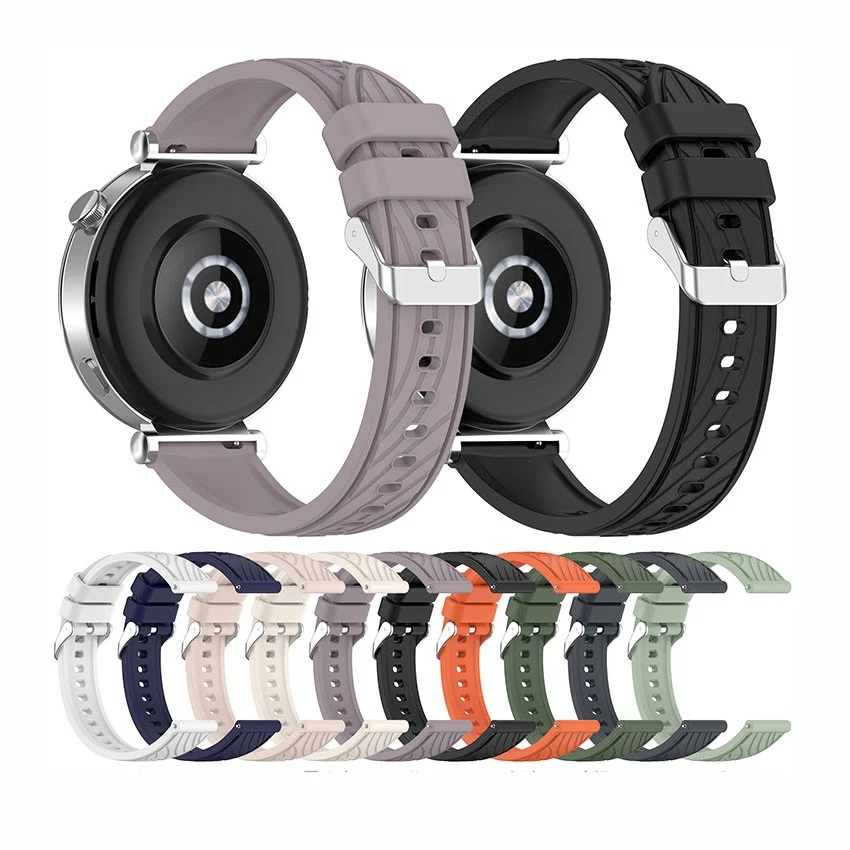 Текстурированный силиконовый ремешок для часов HUAWEI GT5 Samsung Gamin - Изображение 2 из 4