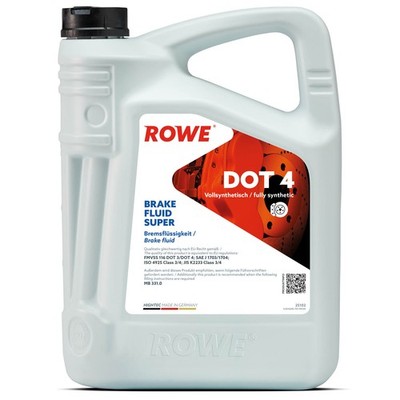 ROWE Bremsflüssigkeit 5L Liter HIGHTEC BRAKE FLUID SUPER DOT 4 25102-0050-99
