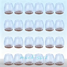 24pcs Silicone Chair Leg Caps Covers Furniture Table Feet Pads Floor Protectors