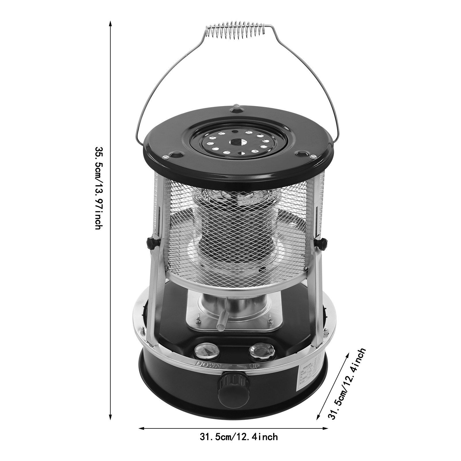 Indoor Kerosene Convection Heater, 9000BTU,10-15m² Heating Area 35.5-41cm Height