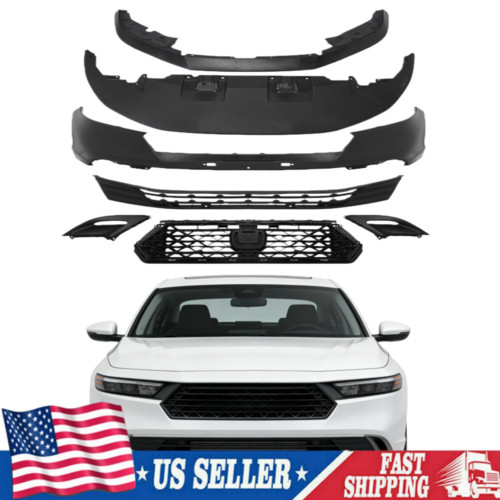 Complete Front Bumper Cover Kit For Compatible With Honda Accord 2023 2024