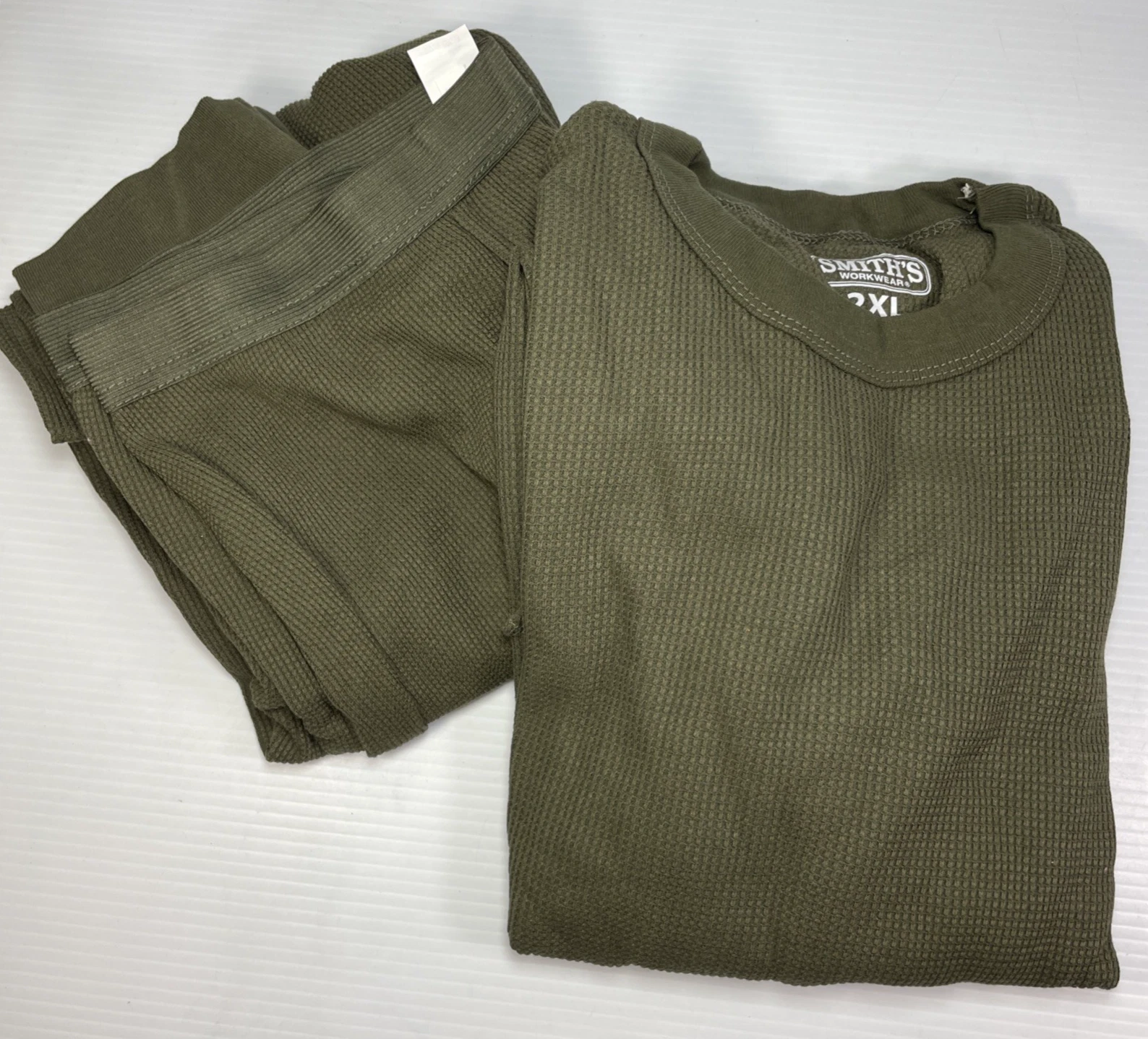 Smith’s Workwear Thermal Top & Bottom Men Size 2XL Base Layer Set Olive green
