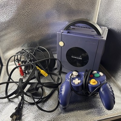 Nintendo GameCube Home Console - Indigo with Controller and Cords Tested!