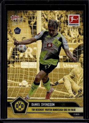2025-26 Topps Now Bundesliga Gold /50 #34 Daniel Svensson Tor beschert 4ten
