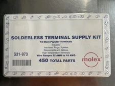 Molex Solderless Terminal Supply Kit G31-973 Wire Range 22-10AWG 450 Total Parts