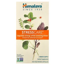 Himalaya StressCare 240 Vegetarian Capsules Dairy-Free, Gluten-Free, Non-GMO,