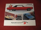 1967 Plymouth GTX Fury Valiant Cuda Sales Brochure Booklet Catalog Original Old