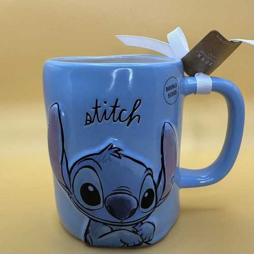 Rae Dunn Disney STITCH "Ohana" doppelseitiger Kaffeebecher NEUERSCHEINUNG NEU MIT ETIKETT