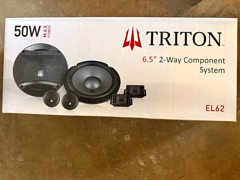 Triton EL62 6.5 in 2-Way Component Speaker System 50W RMS MPN EL62