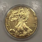 2000 American Eagle 24K Gold Plated  1oz  .999  Silver Coin