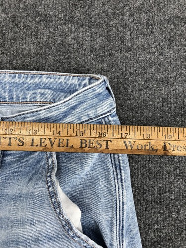 American Eagle Jeans Womens 12 Light Blue Super High Rise Baggy Wide Leg Cargo - Picture 5 of 10
