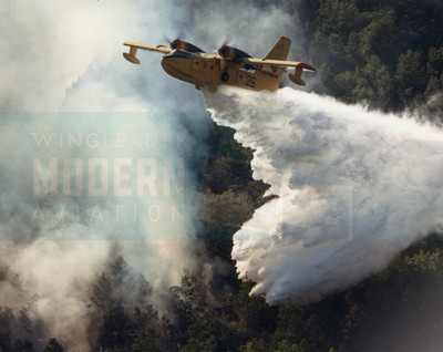 Canadair CL-215 Waterbomber -  French Civil Security - Original Photo