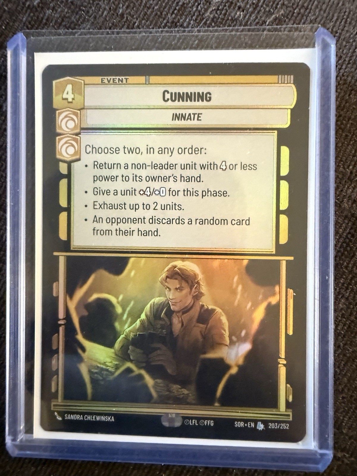 Star Wars Unlimited Cunning Legendary SOR 203 Base Foil