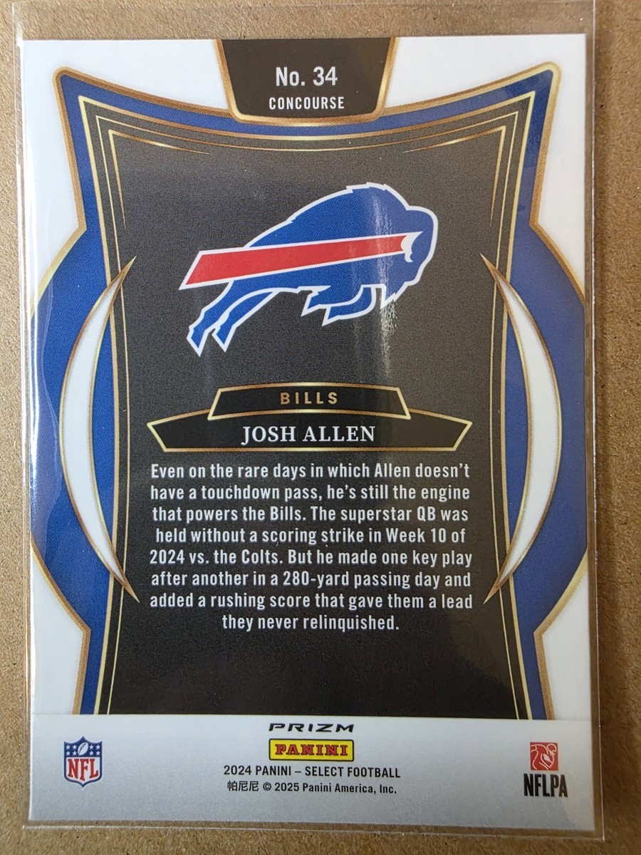 2024 Panini Select - Concourse Josh Allen #34 Red & Blue