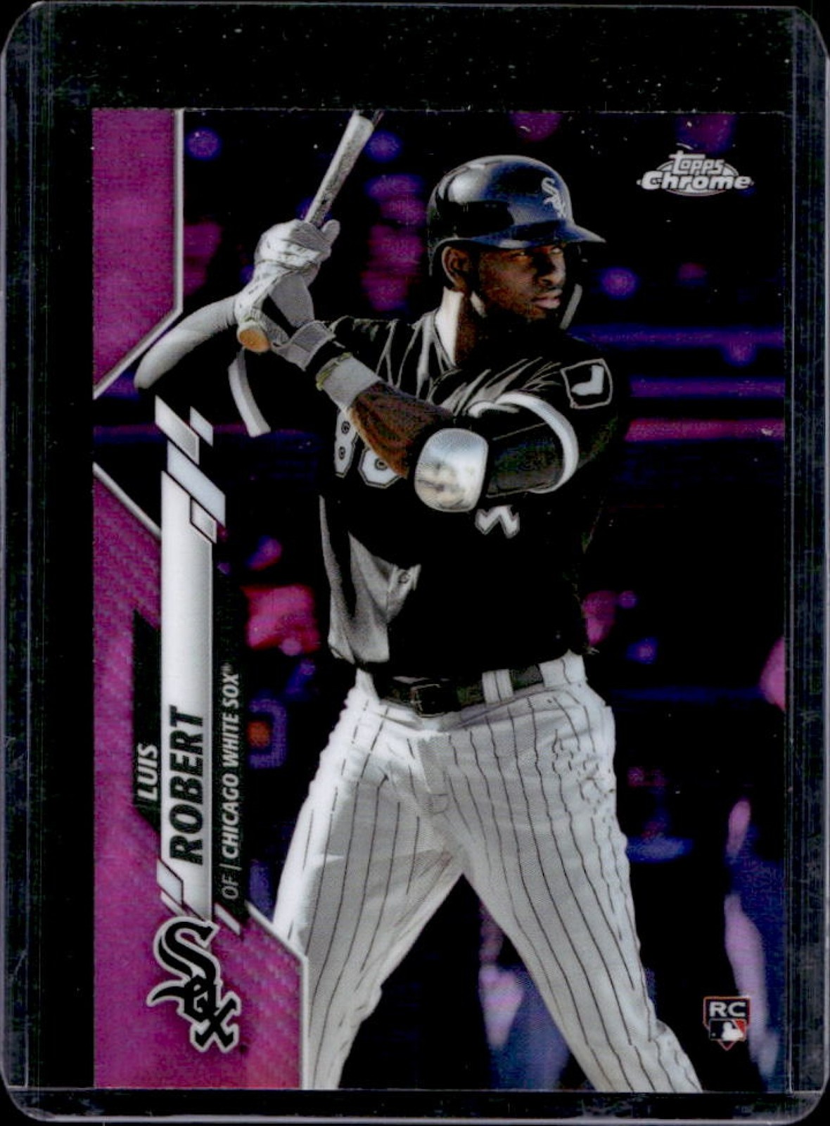 2020 Topps Chrome Luis Robert RC Pink Refractor Rookie #60 White Sox