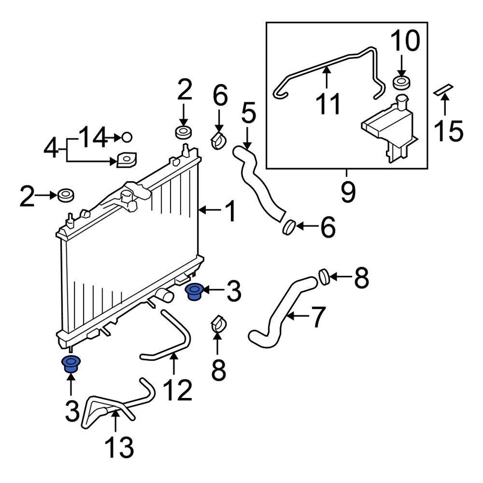 For Nissan Sentra 2017-2019 Nissan 21507AU400 Lower Intercooler Insulator Foto 4 de 4