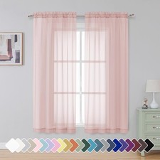 Bedroom 2 Panels 42" W x 63" L , Elegant Curtains  Drapes for Living Room