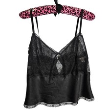 Vintage Victoria's Secret Black 100 Silk Lace Camisole Top