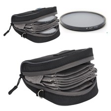8 Slot Camera Lens Filter Pouch Portable Protective Case Bags For Photography
