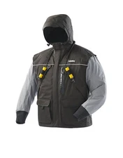 Frabill I2 Jacket Rain & Ice Fishing, Black, Large Coat Parka MSRP $170