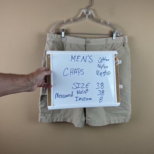 Chaps Cargo Shorts Men’s 38 Khaki Cotton Nylon Ripstop - Picture 2 of 10
