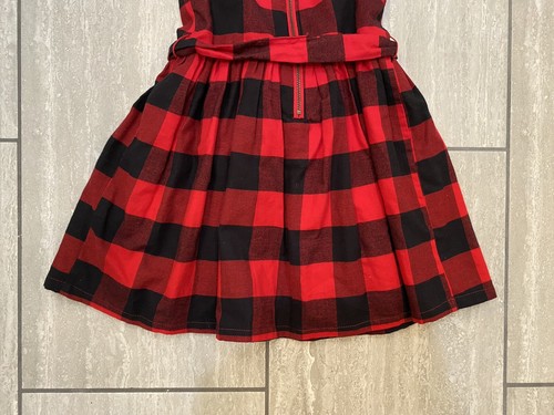 Carter’s Girls Red & Black Buffalo Plaid Flannel Dress, Size 4, Excellent! - Picture 8 of 11