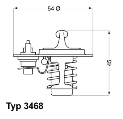 WAHLER 3468.88D Thermostat, coolant for KIA,MAZDA,OPEL,SUZUKI,VAUXHALL