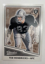 2017 Panini Classics Legends 188 Ted Hendricks Red Back Parallel Raiders 262/299