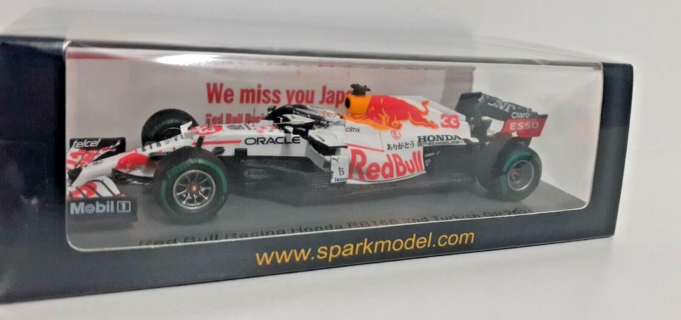 1:43 SPARK MODELLINO AUTO F1 RED BULL HONDA RB16 VERSTAPPEN TURCHIA 2021 DIECAST - Immagine 3 di 4