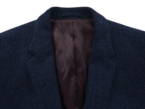 M&S Moon Tweed Mens Blue Wool Blazer Jacket Size EU 58 / UK 112 cm 48 in Short - Picture 12 of 13