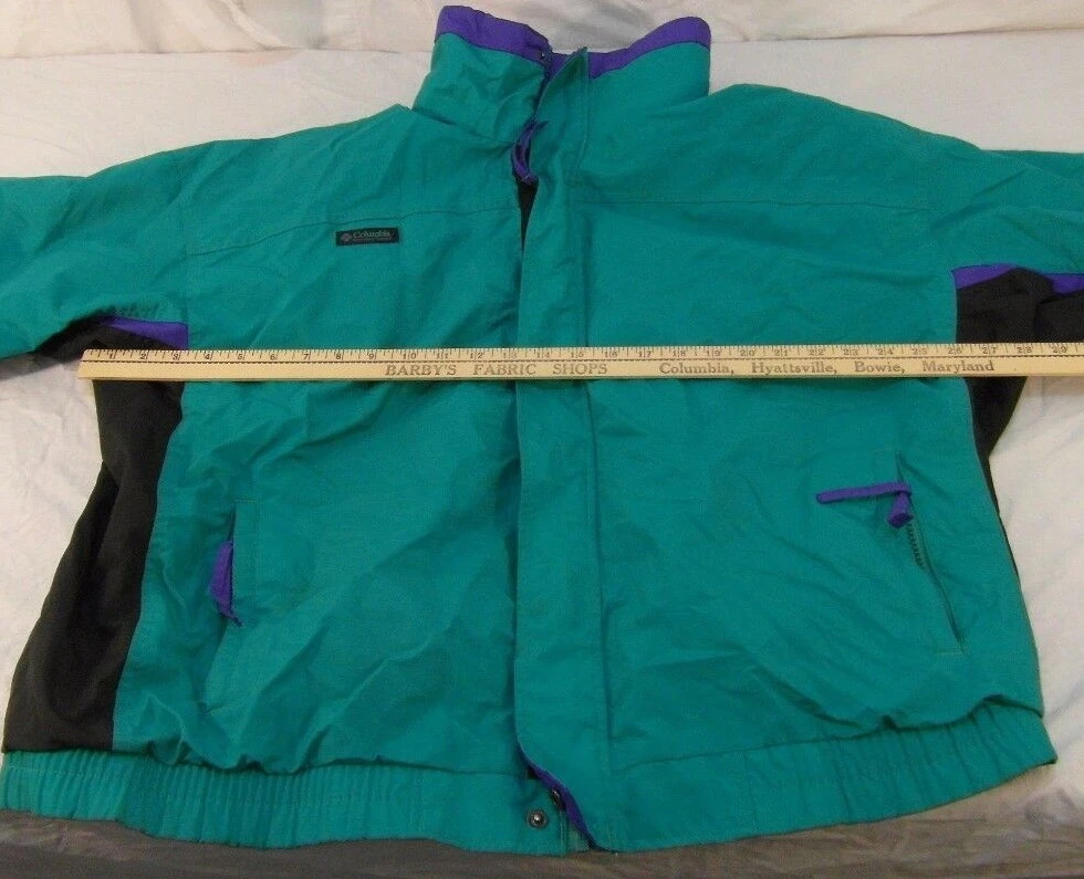 COLLECTIBLE 90s COLUMBIA SPORTSWEAR BUGABOO WINDBREAKER GREEN JACKET MEN X-LARGE