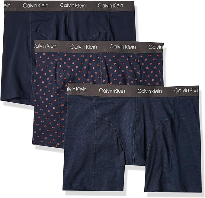 Мужское нижнее белье Calvin Klein Axis 3 Pack Trunks Blue ShadowMini CK Синий XL 6890₽