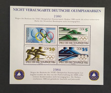 DDR Bund Olympia Marken unverausgabte Vignettenblock Faksimile ND Gscheidle usw.