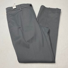 Talbots Womens Pants sz 8P Gray Flat Front Straight Stretch Chino Petite NEW