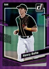2023 Panini Donruss Purple Holo - #140 Henry Bolte (RC)