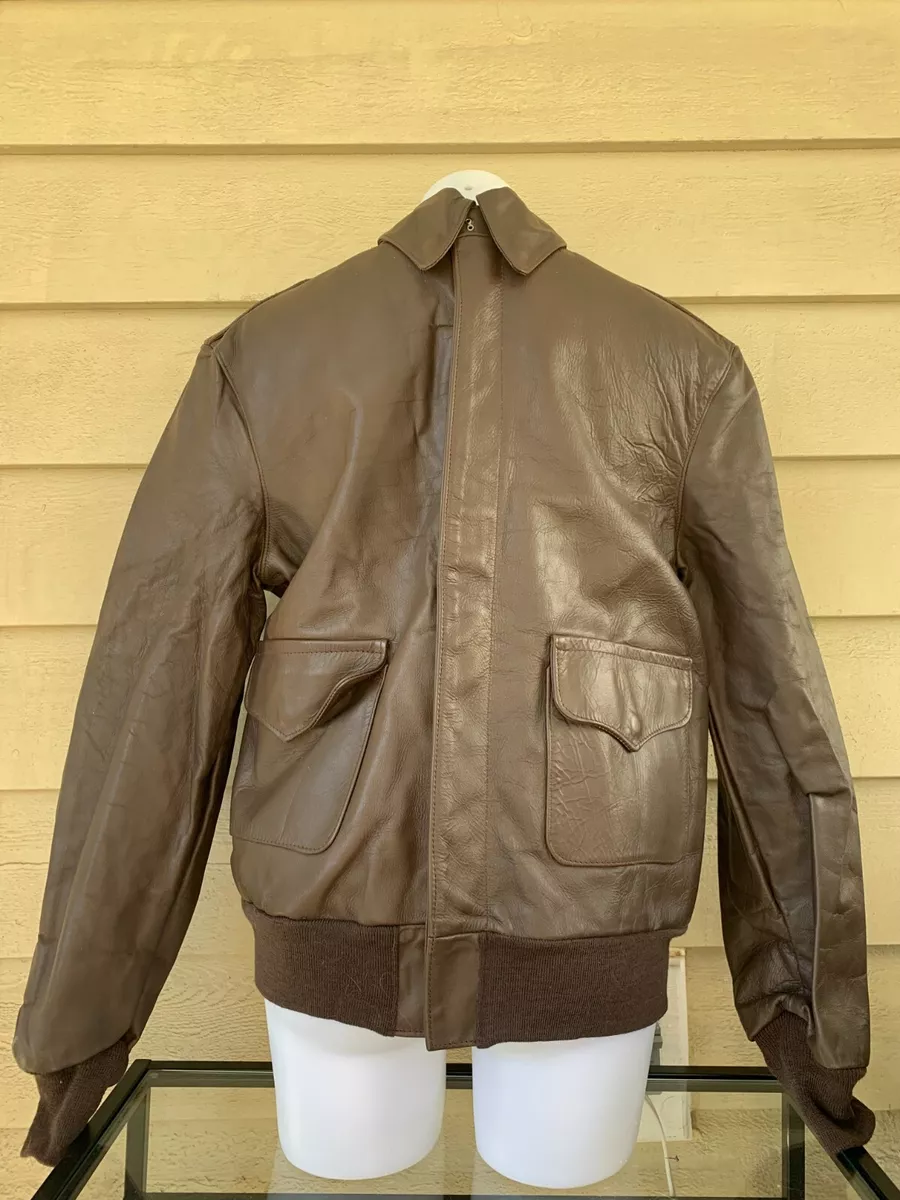 Vintage WWII Willis & Geiger Air Force U.S. Army-Issued Leather Jacket, Size 40