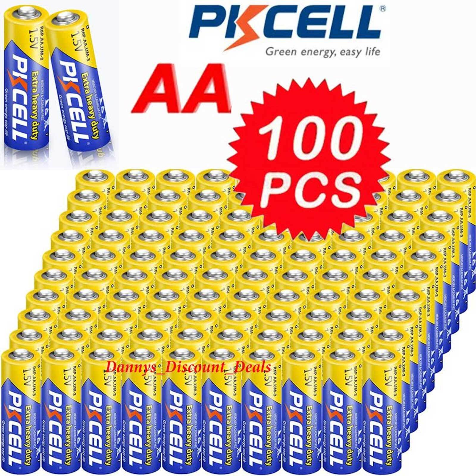 100Pcs AA Batteries 1.5V Double A Cell E91 R6P PC1500 Carbon-Zinc for TV Remote-image