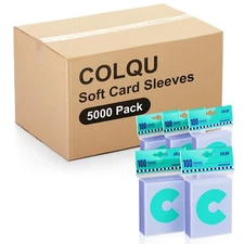 	5000ct Card Sleeves for Trading Cards Clear Penny Sleeves Baseball Card	