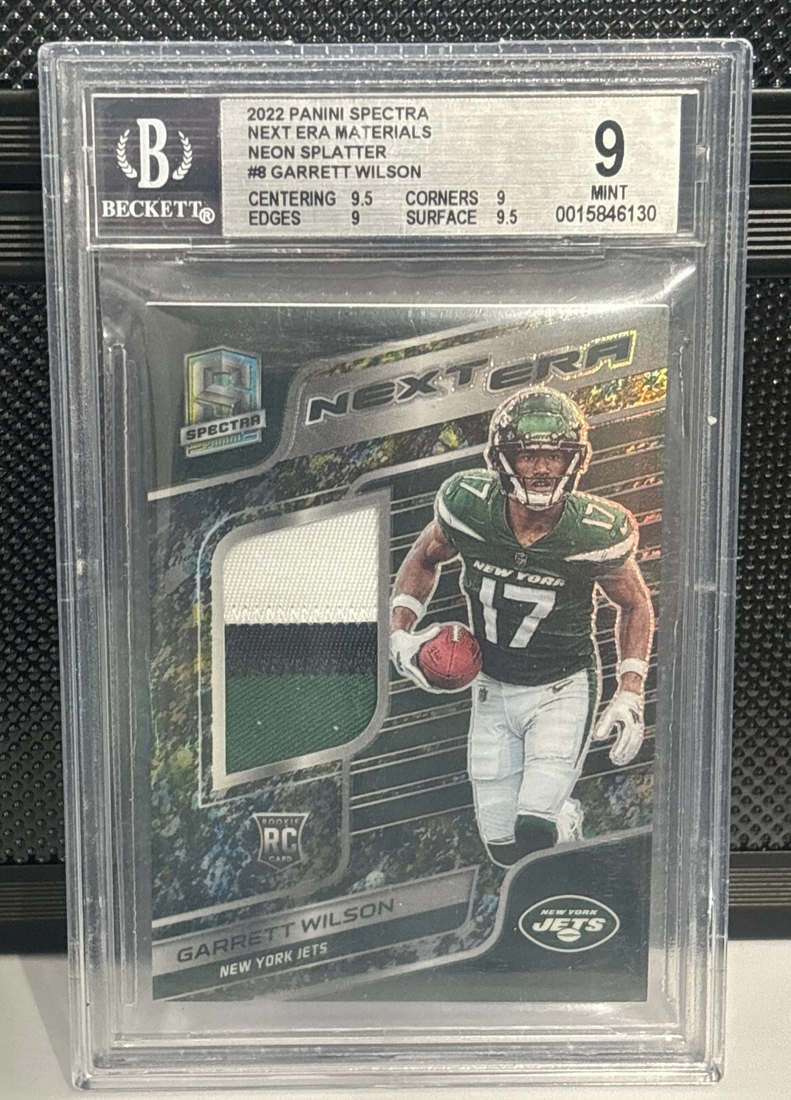 Garrett Wilson Panini Spectra Next ERA Memorabilia #NEGWI Neon Splatter