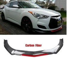 Front Bumper Lip Splitter Spoiler Body Kit Carbon Fiber For Hyundai Veloster