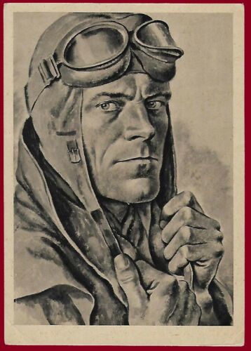 German WW 2 Third Reich postcard LUFTWAFFE  Pilot 