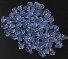 50PCS Czech Tear Drop LT Sapphire Faceted fire Polished Glass Beads-7x5mm