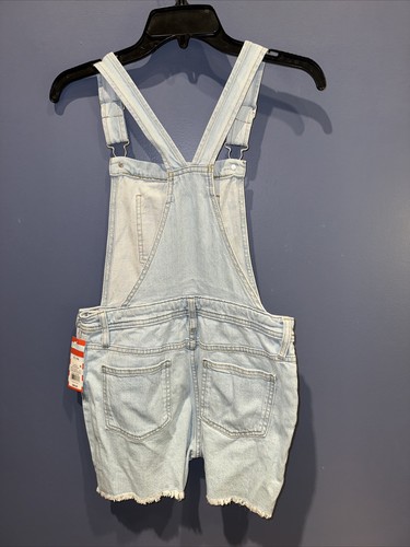 XLarge 14 Girls Denim Overalls Shorts Cat & Jack NWT Blue Bibs - Picture 5 of 5