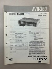 Sony AVU-360 Original Service Manual Free Shipping